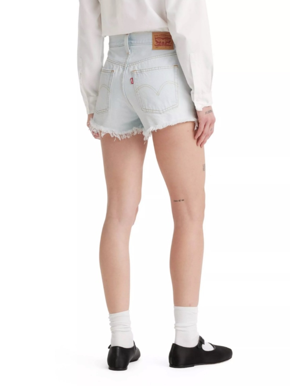 NWT Levi's 501 Original High Rise Distressed Shorts Find Time 28